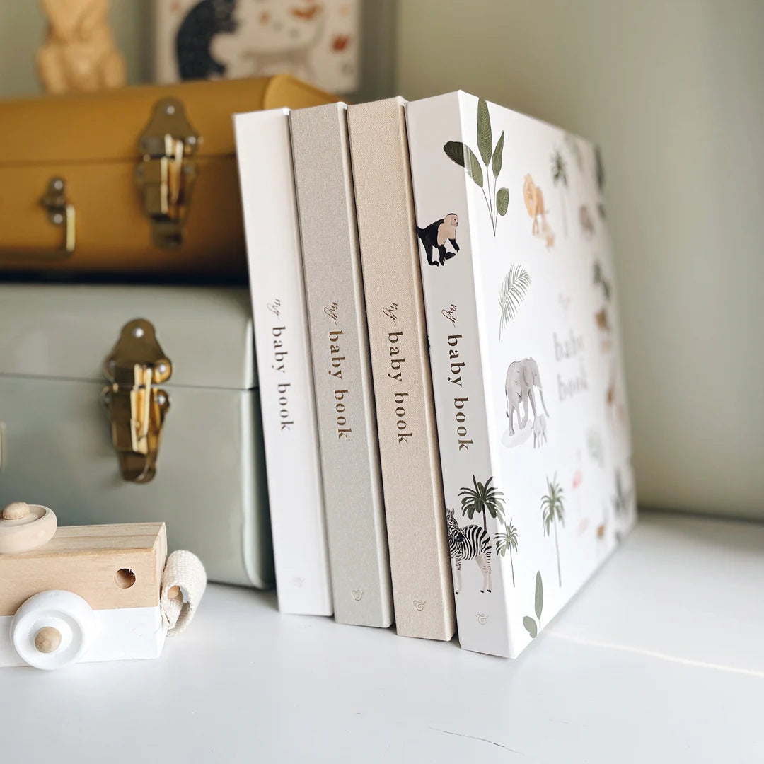Blush & Gold My Baby Book - Baby Record Book - Misty Grey