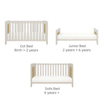 Tutti Bambini Alba Mini Cot Bed - White Sand & Distressed Oak