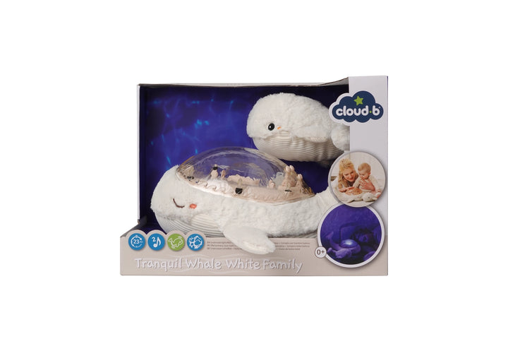 Cloud B Tranquil Whale Projector, Night Light & Sound - White