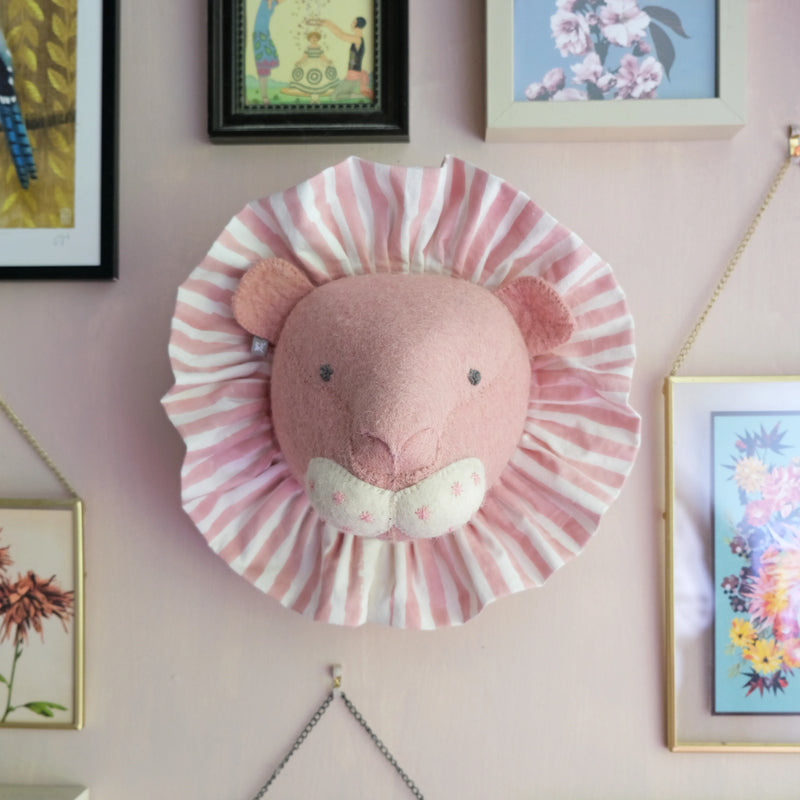 Fiona Walker Lion with Vintage Ruff Head Mini - Pink