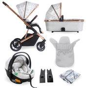 My Babiie MB500i Dani Dyer Rose Gold Marble iSize Travel System