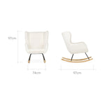 CuddleCo Marley Nursing Chair and Footstool - Teddy Off White