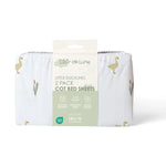 Clair De Lune 2 Pack Fitted Little Duckling Cot Bed Sheets - 140 x 70 cm