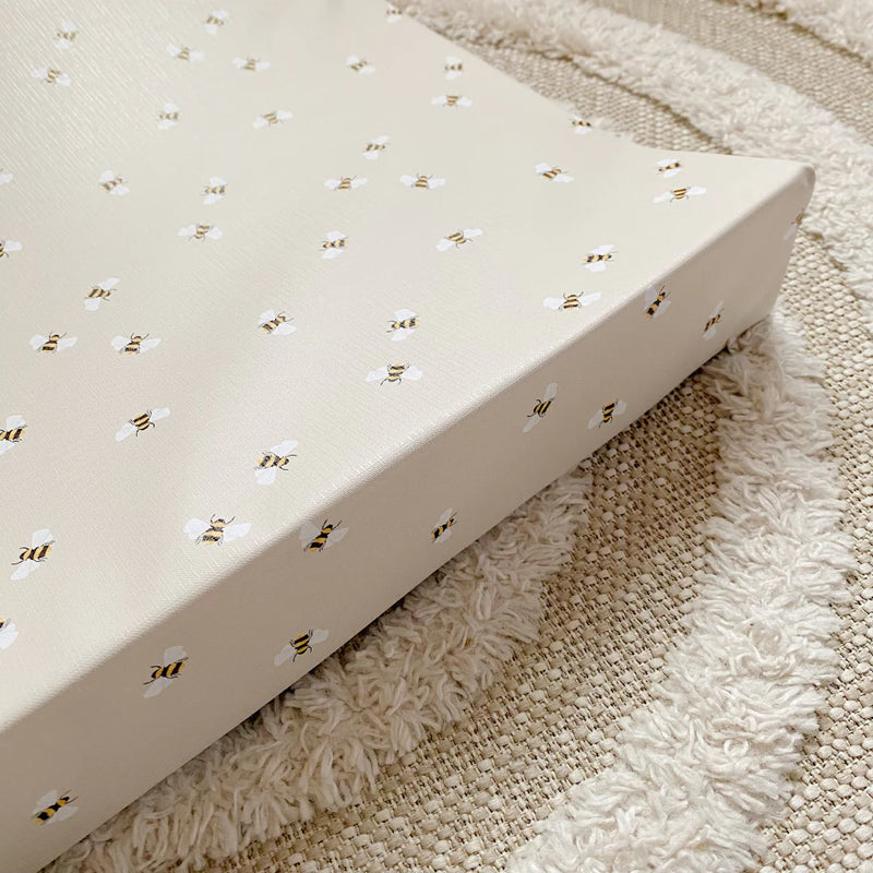 Bobbin & Bumble Anti-Roll Wedge Changing Mat - Bee Print
