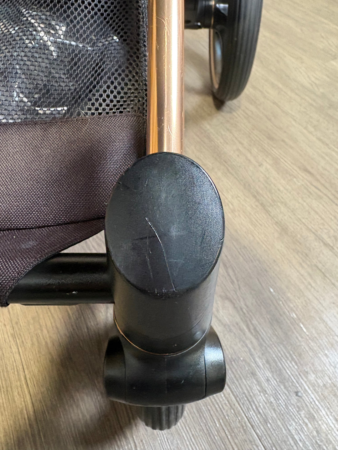 PRE LOVED Cybex Priam Pushchair inc. Cloud T Car Seat - Sepia Black on Rose Gold