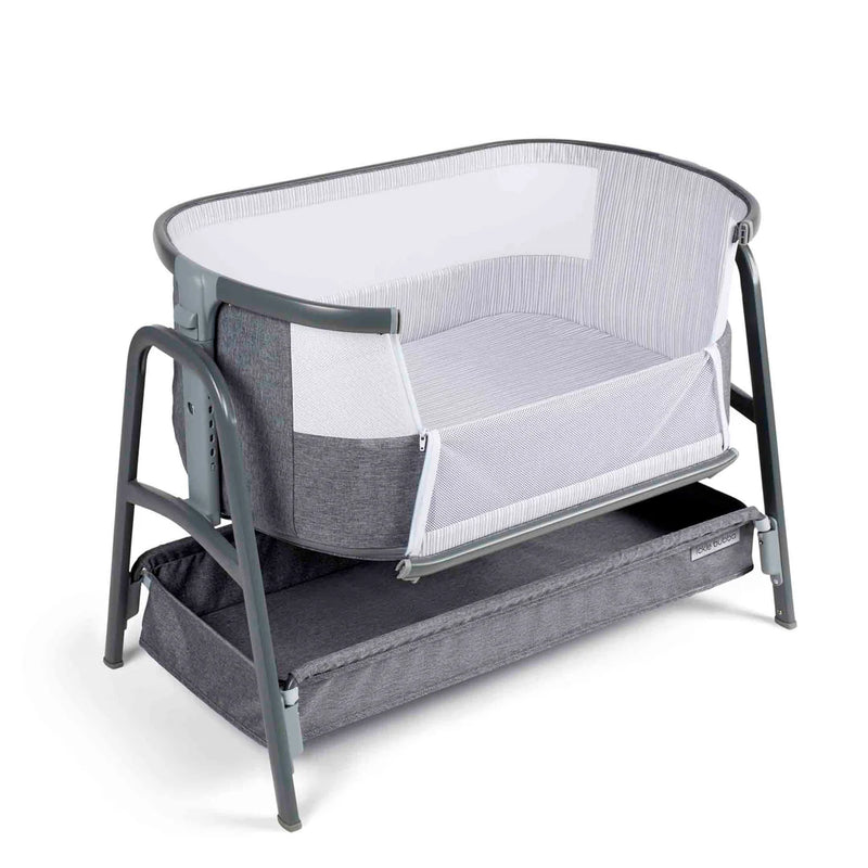Ickle Bubba Stomp Luxe All-in-One i-Size Travel System with 360 Isofix Base (Nimbus) + Bubba&Me Bedside Crib – 14-Piece Bundle