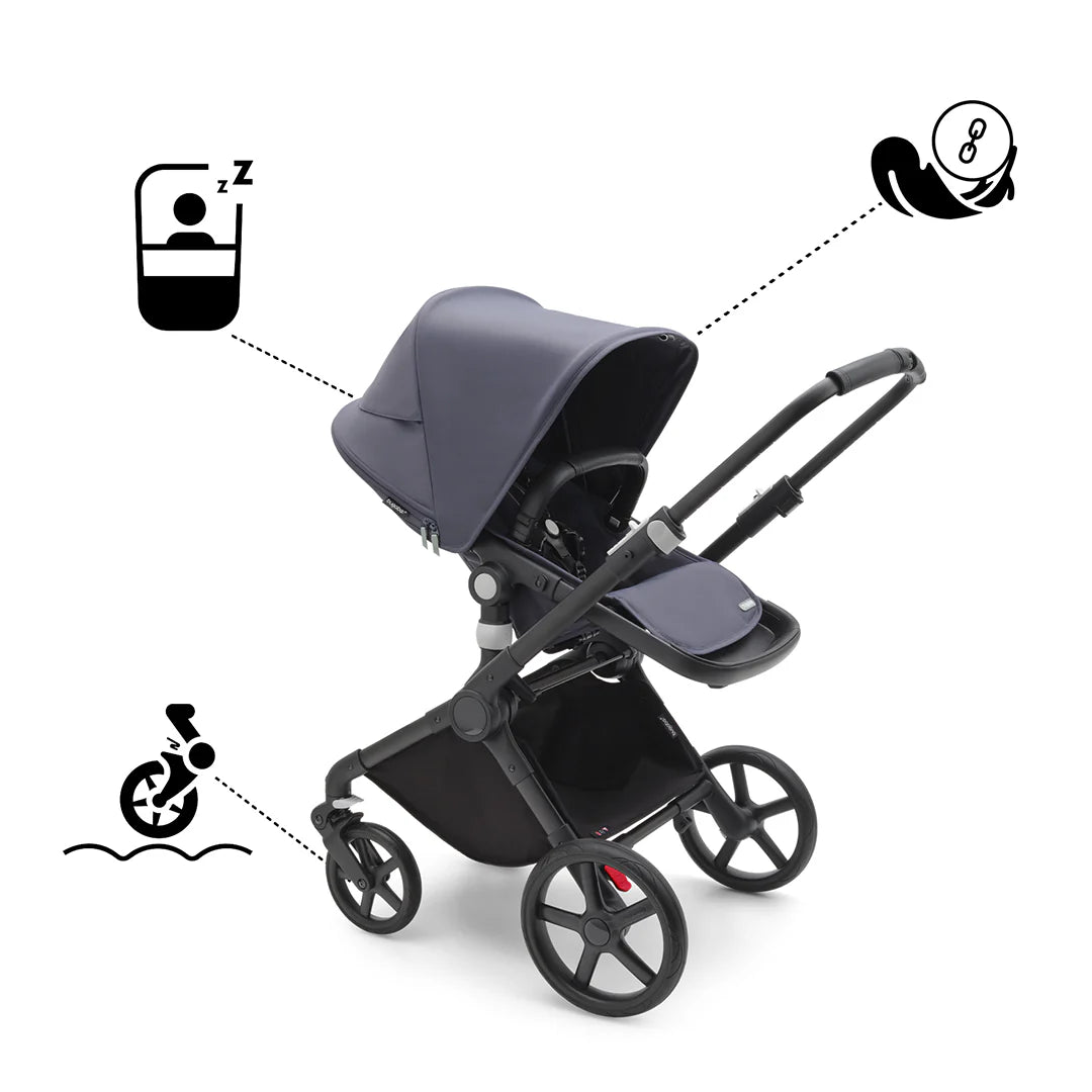 Bugaboo Fox Cub Complete Pushchair + Carrycot - Stormy Blue