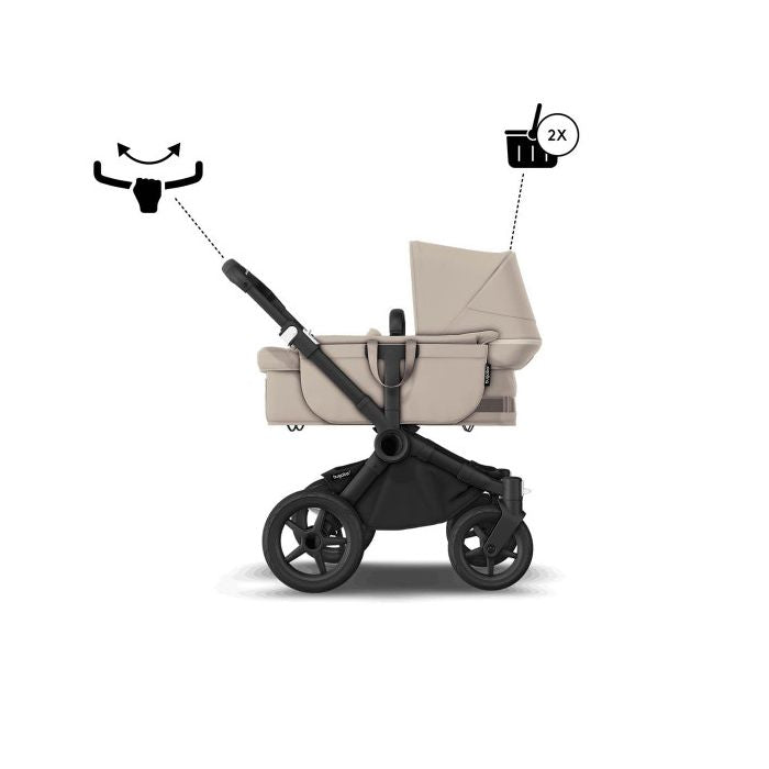 Bugaboo Donkey 5 Twin - Black/Desert Taupe