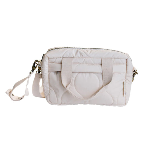 Ralphie Bear Quilted Changing Stroller Bag - Beige/Scallop