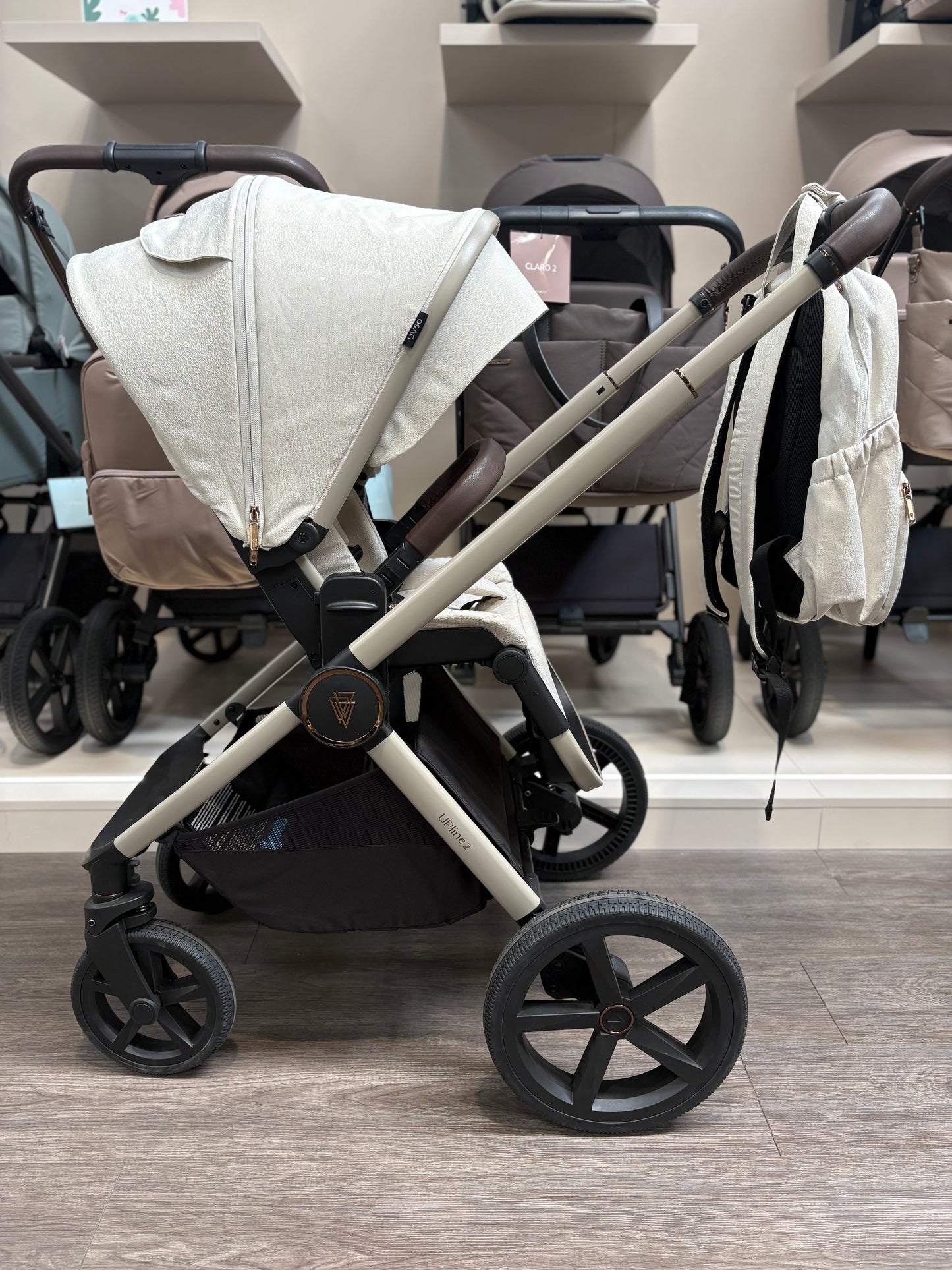 EX DISPLAY Venicci Upline2 2in1 Travel System - Stone Beige