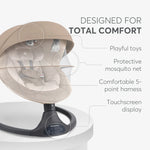 Kikkaboo Electrical Side To Side Codie Swing - Beige