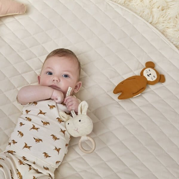 The Little Green Sheep Baby Playmat - Linen