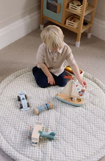Ralphie Bear Quilted Playmat - Green Gingham