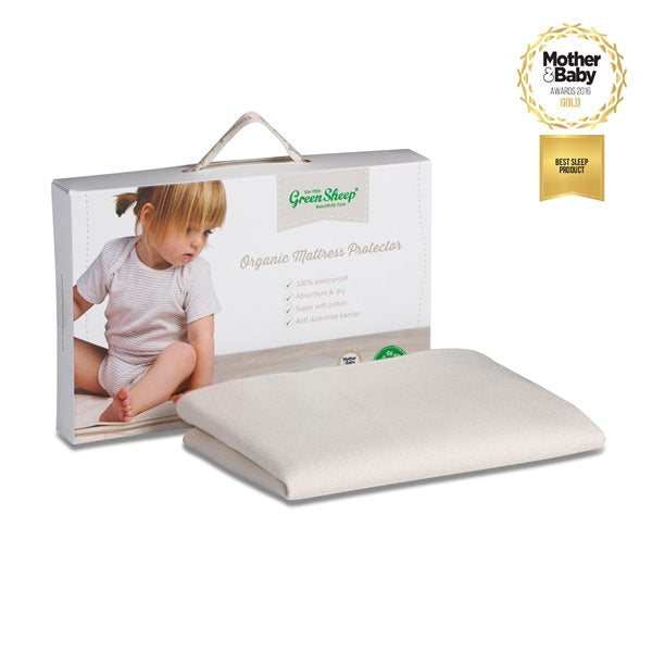 Little Green Sheep Organic Crib Cotton Mattress Protector 38x89cm