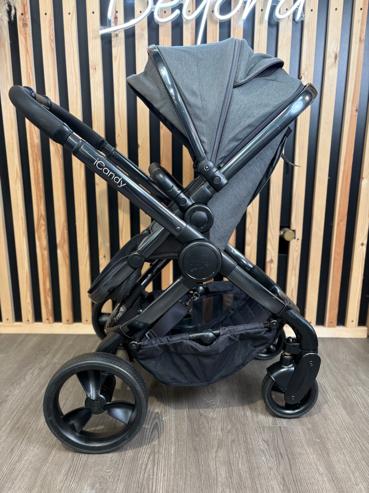 PRE LOVED iCandy Peach 6 Pushchair - Grey Twill