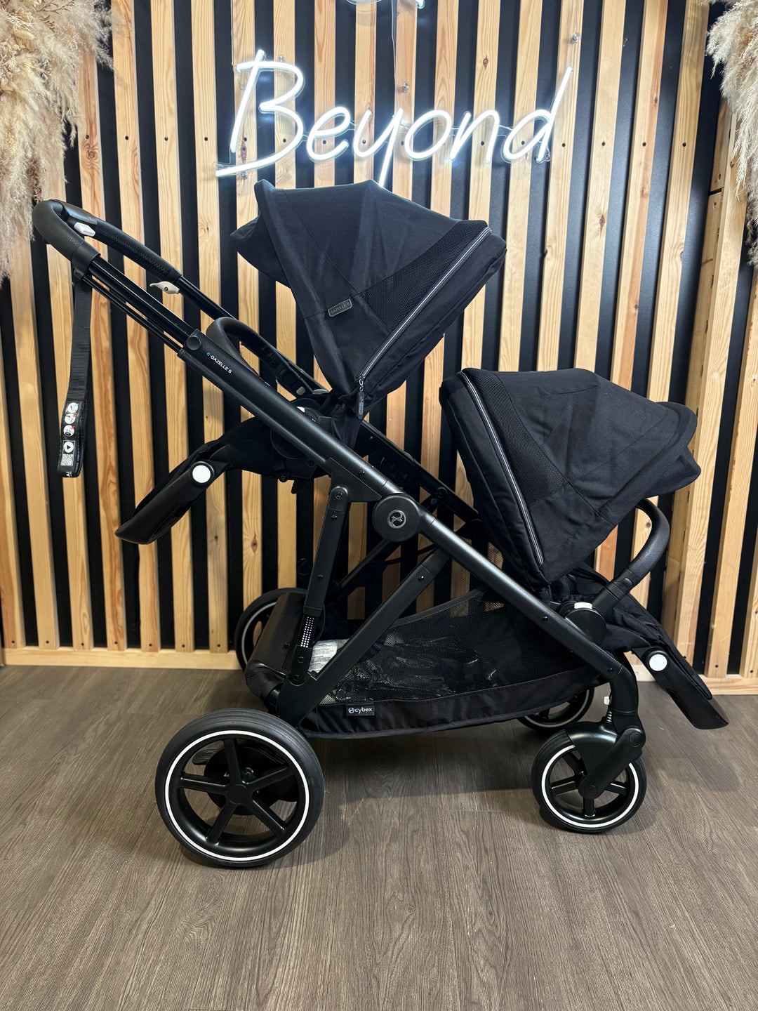 PRE LOVED Cybex e-Gazelle Twin Pushchair - Moon Black