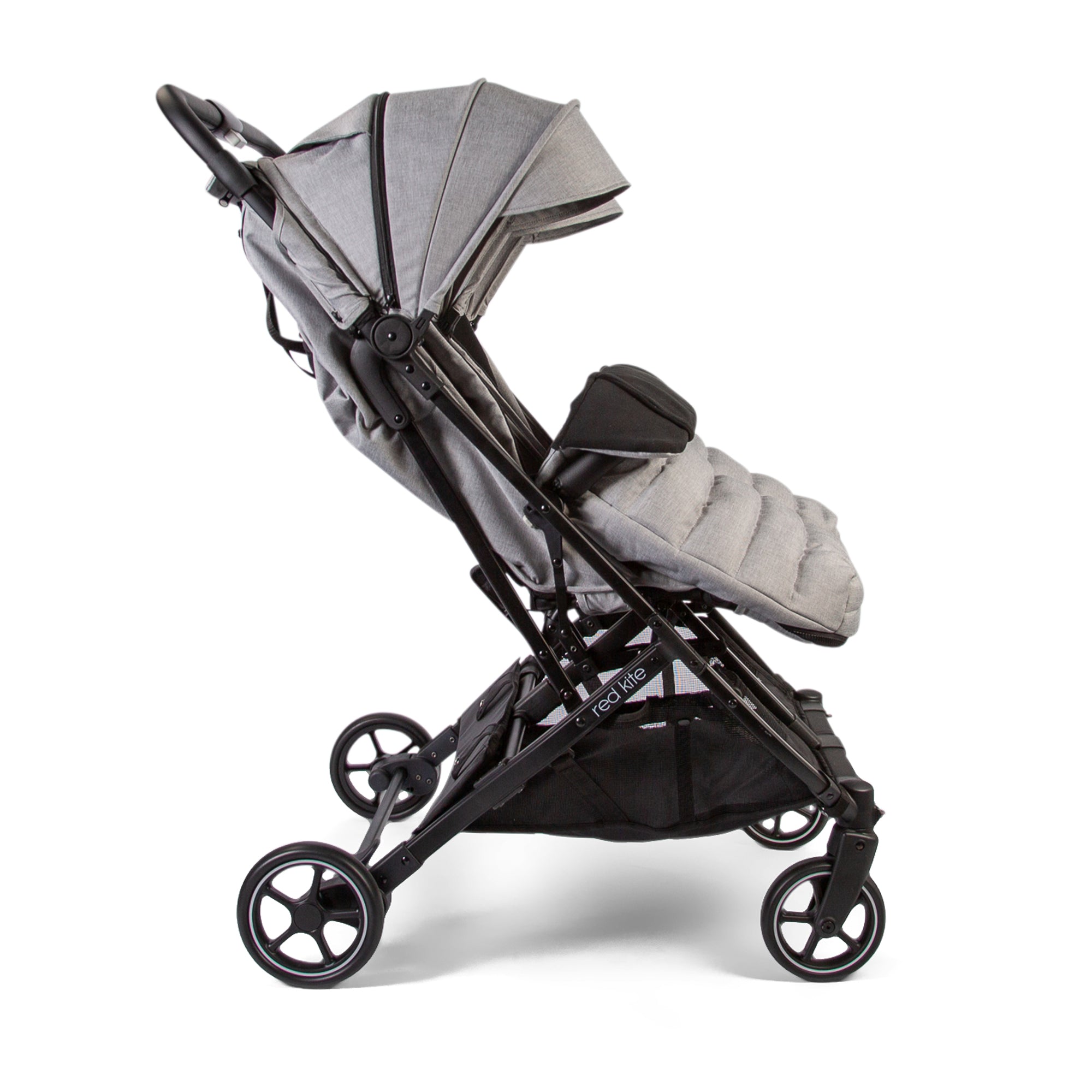 Red Kite Push Me Dubl Twin Stroller Grey Bambinosandbeyond