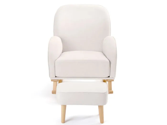 Babymore Freya Nursing Chair with Stool - Cream