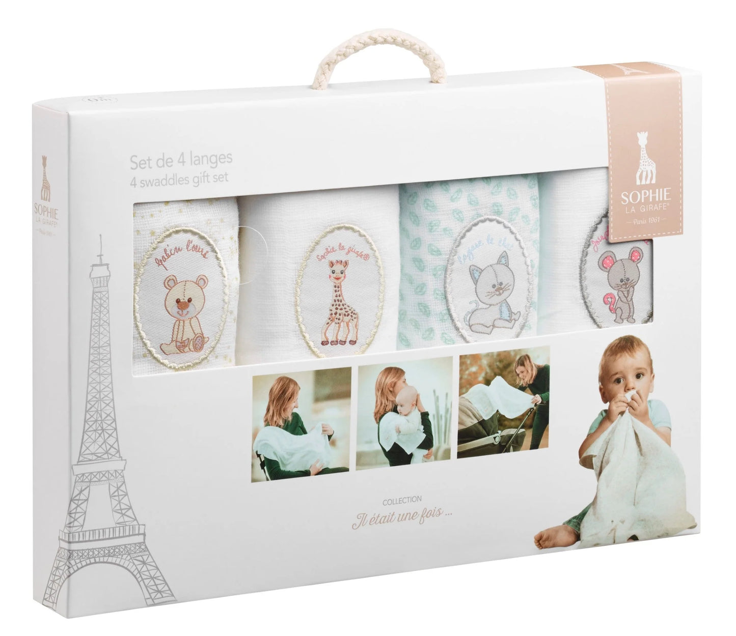 Sophie la girafe Set of 4 Muslins
