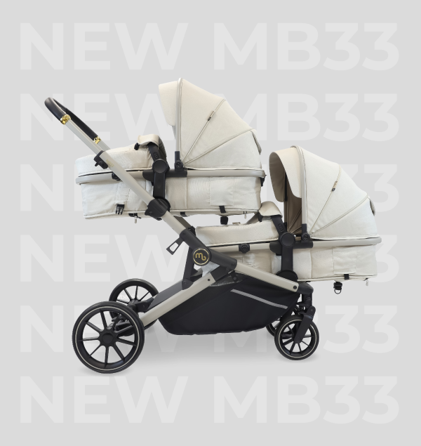 My Babiie MB33 Tandem Pushchair - Ivory