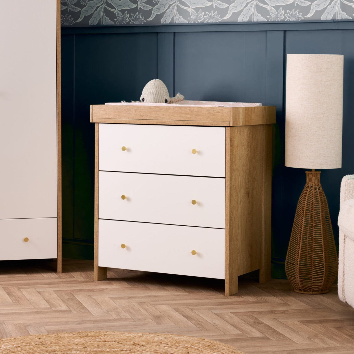 Obaby Nika 3 Piece Set - Oak & White