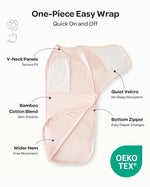 Momcozy Easy Swaddle Wrap 0-3m - Bloom Red/Pink