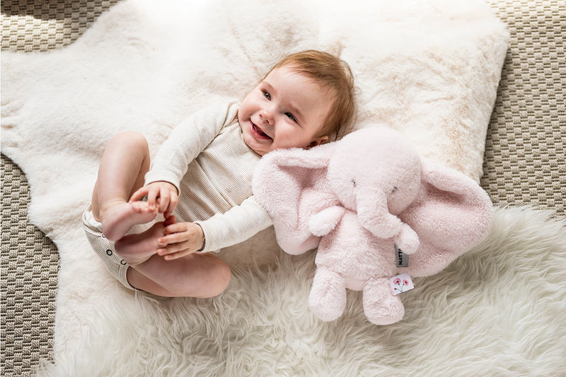 Nattou Fanfan Cuddle Elephant 30cm Soft Baby Plush Toy - Pink