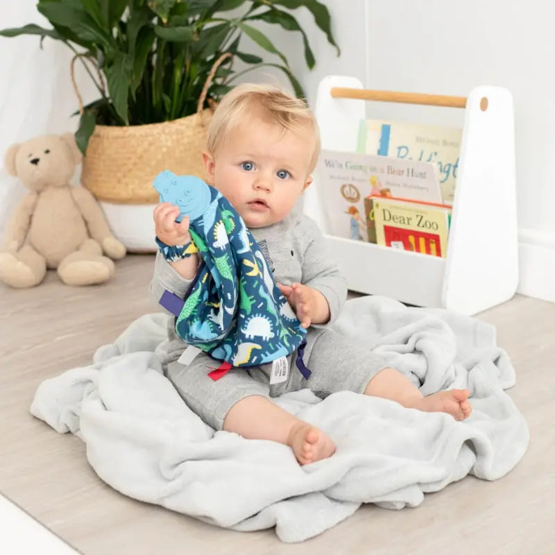 Cheeky Chompers Comfortchew Baby Comforter With Teether - Baby Dino