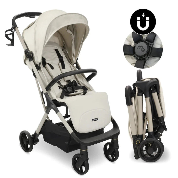 My Babiie MBX7 Auto-Fold Stroller - Ivory