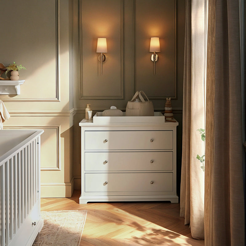CuddleCo Beaumont Grand 3 Piece Nursery Furniture Set - White