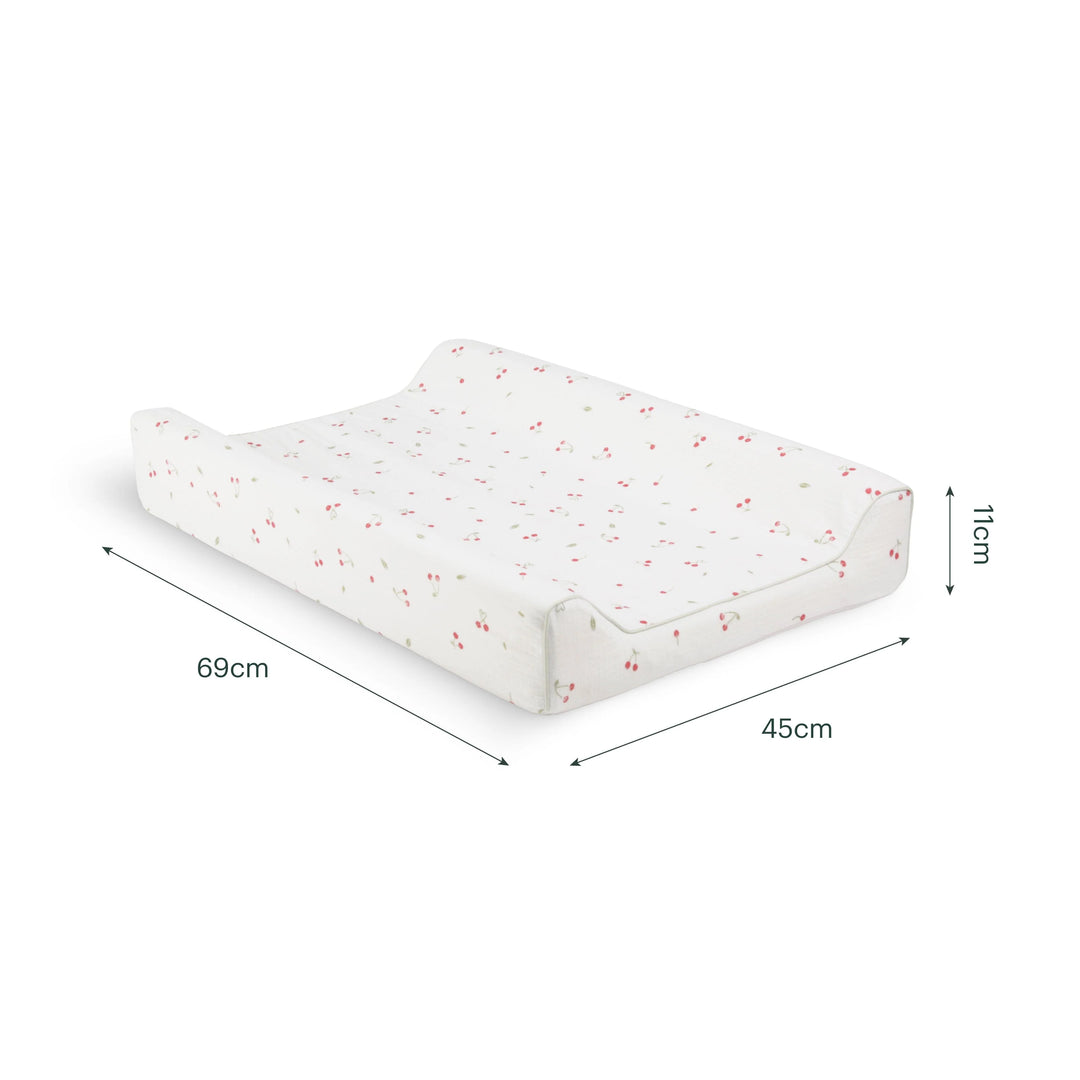 CuddleCo Wedge Changing Mat - Ditsy Cherry