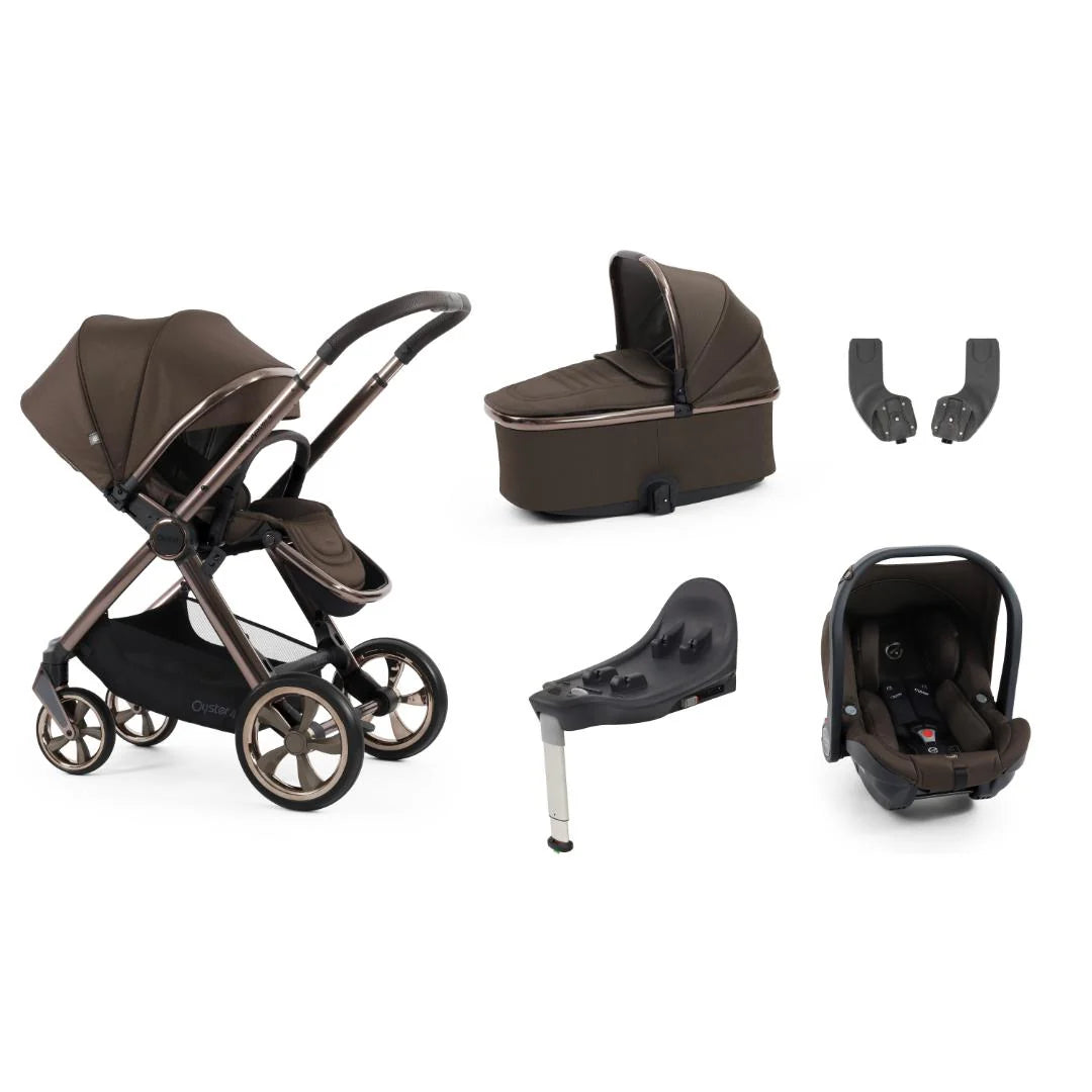 Oyster4 Travel System Bundle Inc Capsule Car Seat - Chocolate Velvet
