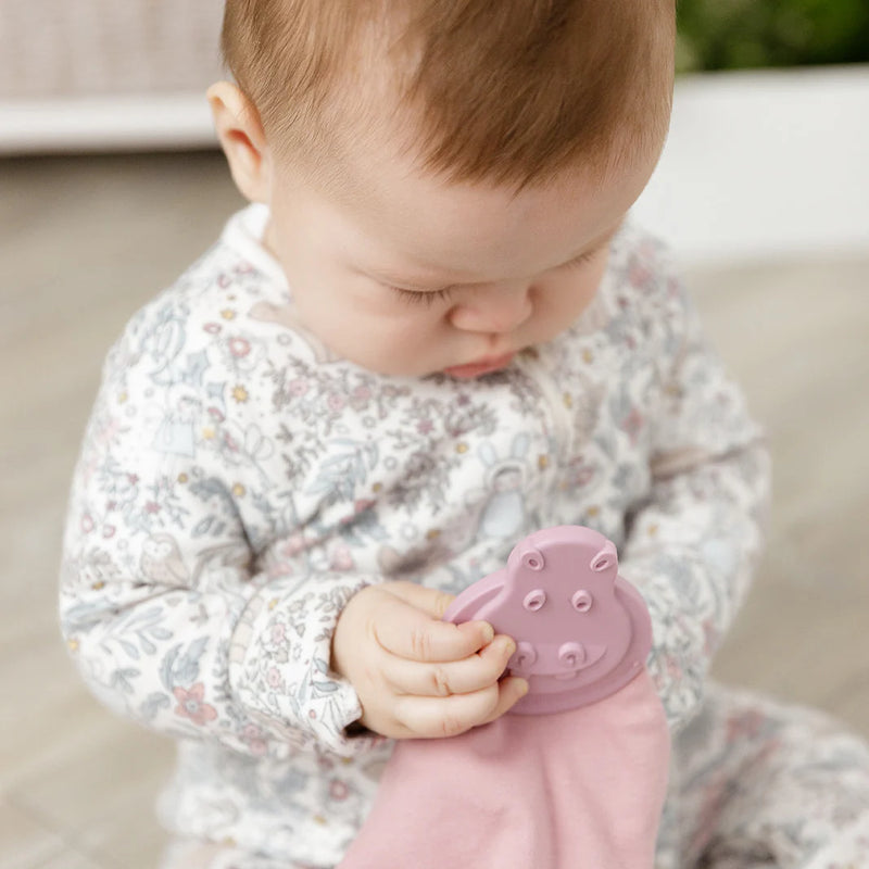 Cheeky Chompers Comfortchew Baby Comforter With Teether - Dusty Pink
