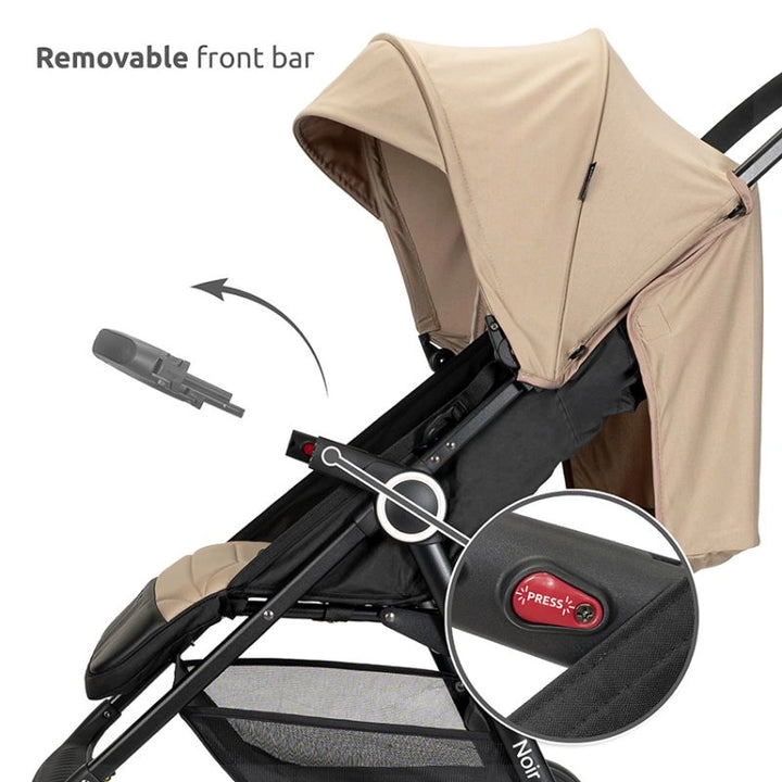 Lorelli Noir Lightweight Compact Stroller - Black