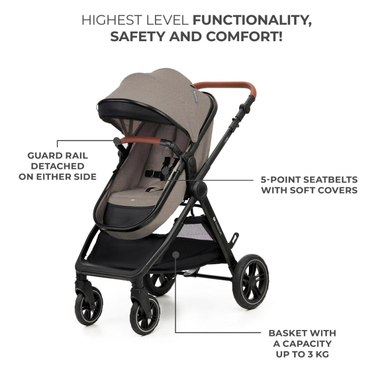 Kinderkraft Esme 3in1 Travel System With Mink Pro Car Seat - Sand Beige