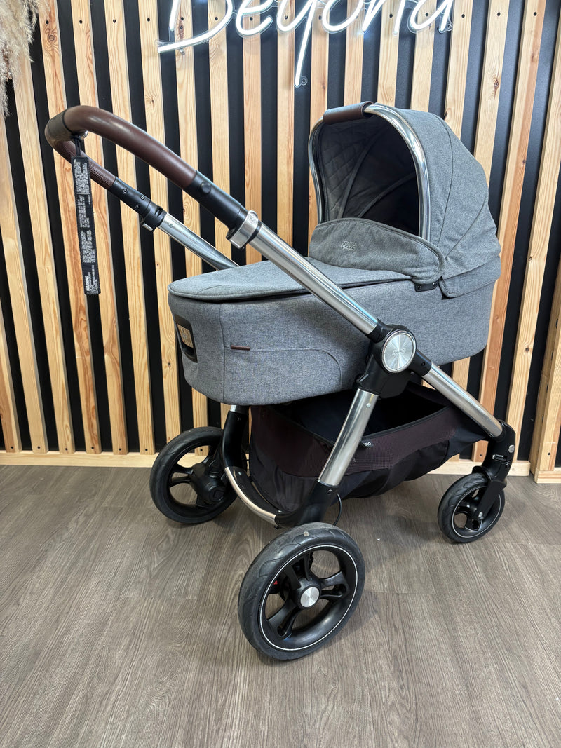 PRE LOVED Mamas & Papas Ocarro Pram, Pushchair + Accessories - Grey Tweed