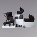 Bababing Raffi MKII 12pc 4in1 Travel System Bundle Inc 360 Car Seat + Isofix Base - Kofe