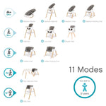 Tutti Bambini 2in1 Nova Highchair/Rocker Bundle - Oak/White