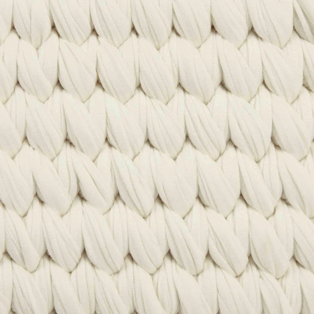 Ickle Bubba Nova Crochet Moses Basket + White Stand - Cloud