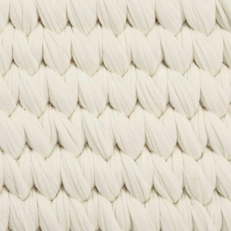 Ickle Bubba Nova Crochet Moses Basket + White Stand - Cloud