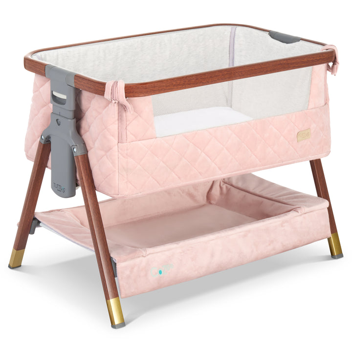 Tutti Bambini CoZee Luxe Mini Me Crib - Walnut & Blush