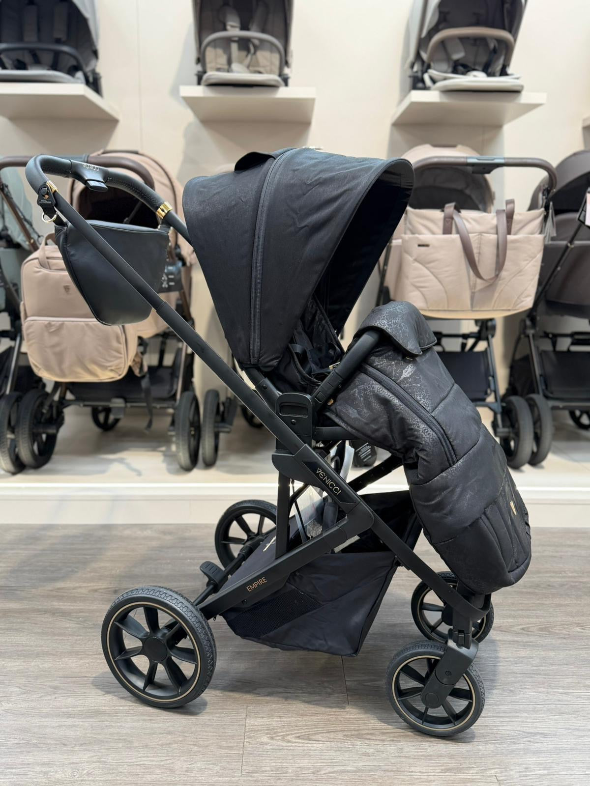 EX DISPLAY Venicci Empire Pram + Pushchair - Ultra Black