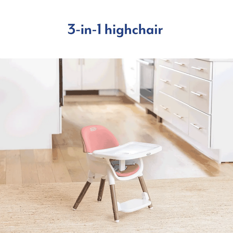 Graco Presti 3in1 Highchair - Dusty Rose