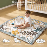 Momcozy Baby Portable Play Mat - Green Forest