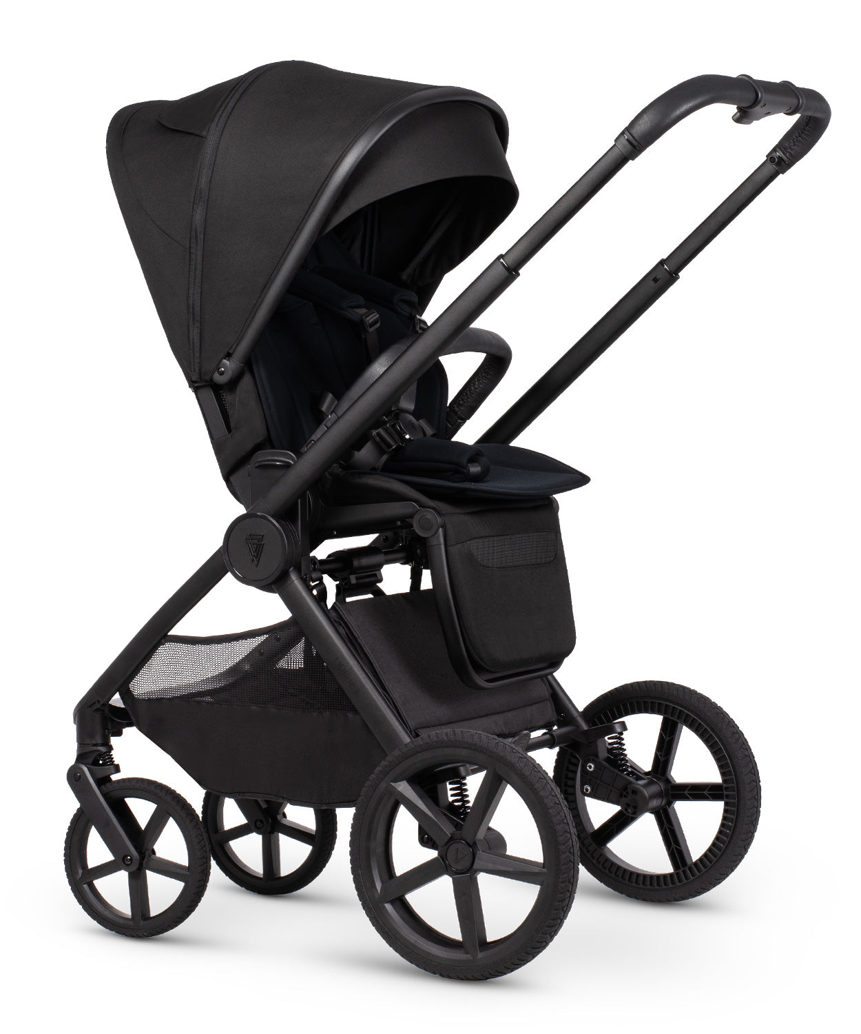 Venicci Upline3 Travel System Inc Tiago Car Seat & 360 Base 13 Piece Luxury Bundle - Onyx