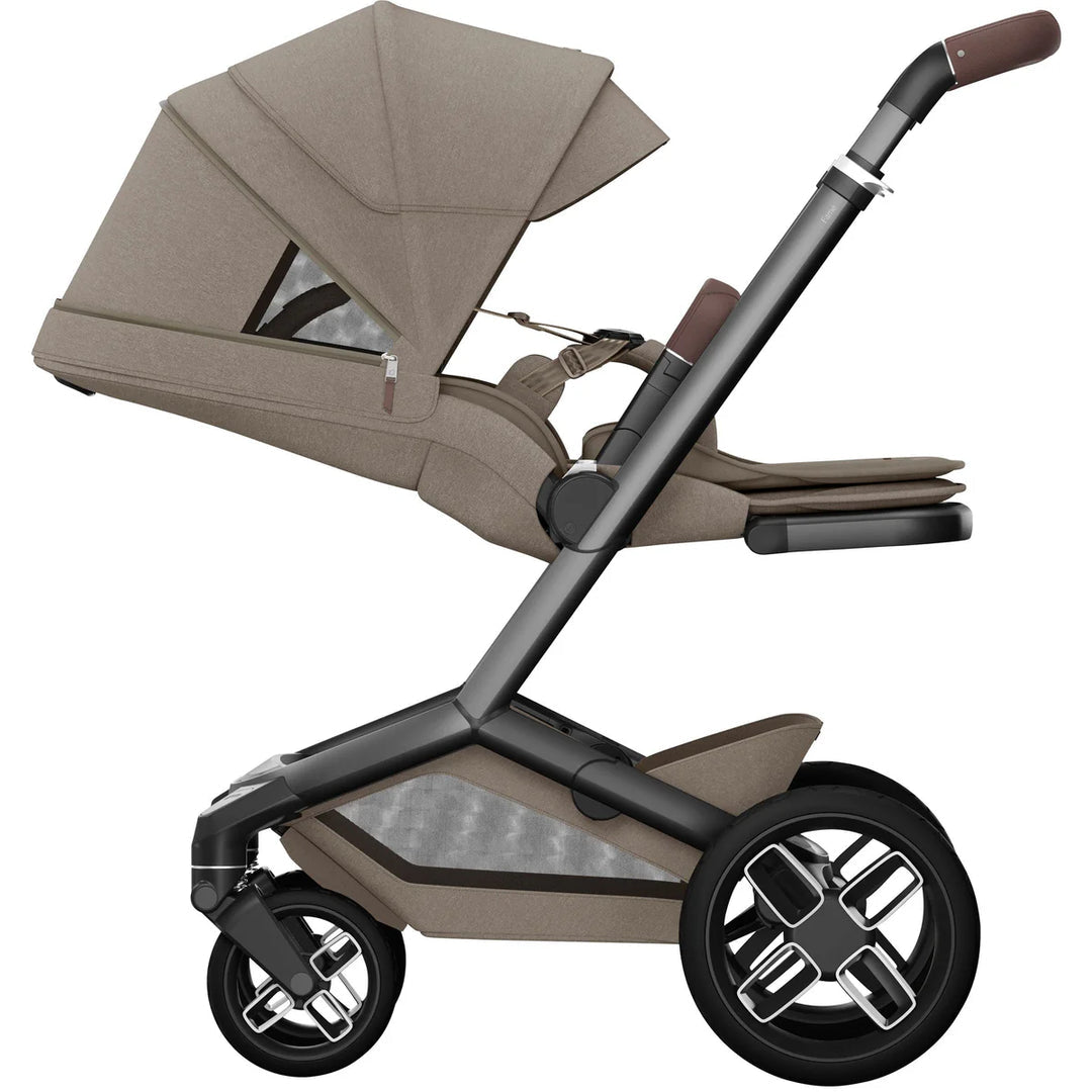 Maxi-Cosi Fame 14 Piece Premium Travel System + Home Bundle - Twillic Truffle/Black