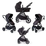 Redkite Push Me Savanna i Travel System Ultimate Baby Essentials Bundle - Black
