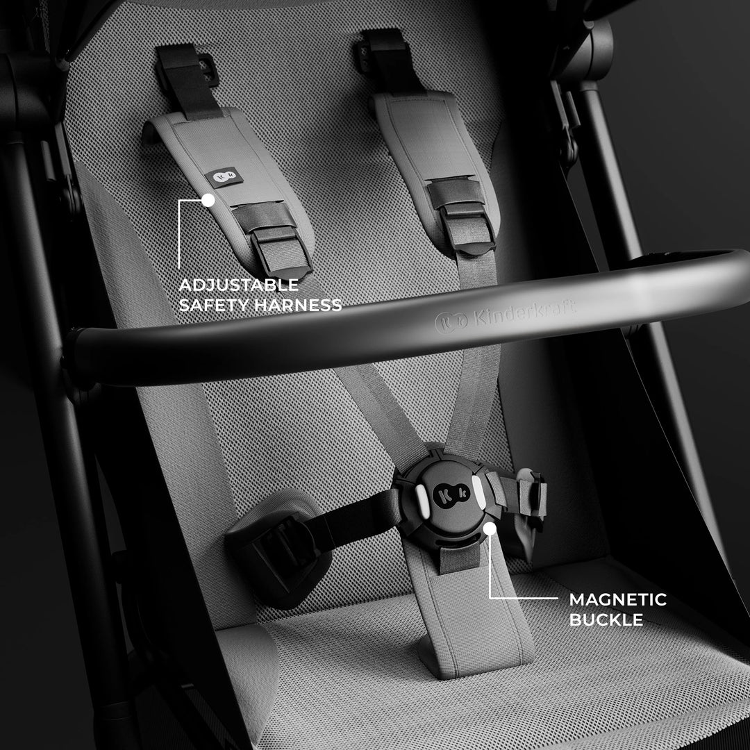 Kinderkraft Pilot 2 Cabin Size Travel Stroller - Grey