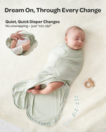 Momcozy Easy Swaddle Wrap 0-3M - Serenity Blue/Green