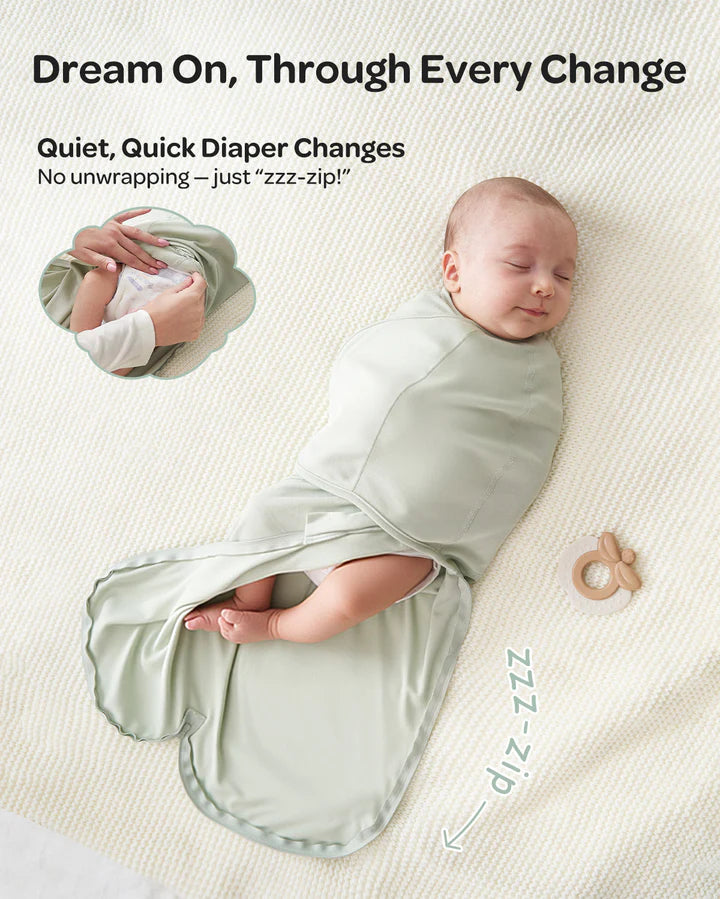 Momcozy Easy Swaddle Wrap 0-3M - Serenity Blue/Green
